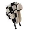 Trapper Chapéus Artificial Cashmere Russo Cap Quadrado Chapéu Quente Para Mulheres Earflap Macio À Prova de Vento Inverno Leve Piloto Ski Ushak 231130