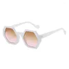 Солнцезащитные очки женские солнцезащитные очки шестигранные солнцезащитные очки в квадратной оправе модные очки ретро очки Lentes De Sol Hombre Okulary UV400