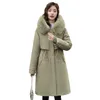 Wholesale women's autumn new style fashion loose fur collar ladies plush down coat jacket