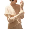 Women's Blouses Style Soft Knitted Underlay Shirt For Women Bie Zhi Jue Beautiful Top Glutinous Sweater