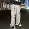 Erkekler Pantolon Hip Hop Erkek Pantolon Joggers Swearpants High Street Rahat Geniş Bacak Pantolon Düz Baskı Y2K Sokak Giyim Erkek Pantolon 231130