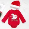 Clothing Sets Christmas Toddler Baby Boys Girl Clothes Suit Long Sleeved RompersPantsHat Year Infant Baby Girls Boys Clothing Set 231130