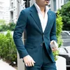 Ternos masculinos (calças blazer) 2 botões fino ajuste sólido jaqueta inteligente casamento formal terno conjuntos de peças para homem vestido de baile smoking S-5XL