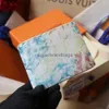 Мужчины женские кошельки сумочка роскошные дизайнеры Lvity Bag Crayon Doodle Travel Long Коротко -кошелек для монетных кошельков с оригинальным держателем карты с оригинальной коробкой