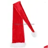 Christmas Decorations Party Santa Claus Long Hat Veet Red White Cap Costume Xmas Adt Children Style Hats Supplies Drop Delivery Home Dhtc0