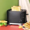 Brödtillverkare 1pc Classic Toast 900W 2 Slice Toaster 1,5 "Extra breda slots Plast Black Housing Reque Bagel Defrost Avbryt funktion