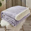 Decken Streifen Milch Fleece Herbst Winter Warm für Bett Sofa Schneeflocke Samt Wärmedecke Weich Gemütlich Dicker Überwurf 231130