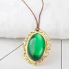 Pendentif Colliers Anime Violet Eternal Garden Collier Green Gemstone Crystal Royal Corde Chaîne Bijoux Colar Cadeau