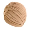 Nieuwe Vrouwen Stretch Cross Twist Tulband Hoed India Hoofddoek Slaap Nachtmuts Beanie Motorkap Haaruitval Chemo Caps Islamitische Wrap caps