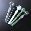 Wholesale Colored Pyrex Glass Oil Burner Pipes Clear Colorful Wax Tube Hand Pipe Smoke Nails SW39 LL