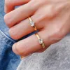 Cluster Rings 18K Yellow Gold 1 Heart Cut Diamond Infinity Ring For Women 1Ct Bridal Daimond Band Custom Gemstone Jewelry