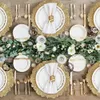 Wedding Party Decoration Shining Gold Reef Plate Chargers for Dinner Plates Plastic Decorative Plates for Table Setting 016