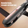 Hair Straighteners Portable Led Display Fluffy Hair Straightener Curling Iron 2 In 1 Design Hair Curler 231201