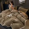 Set di biancheria da letto Copripiumino in peluche invernale Trapunta doppia super calda addensata Trapunta per letto matrimoniale king size Coperta trapunta singola 231130