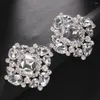 Boucles d'oreilles pendantes de luxe en strass, bijoux carrés surdimensionnés, déclaration de mariée pour filles, cristal géométrique, grande goutte, cadeau