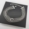 2022 Ожерелье-подвеска высочайшего качества с шестислойными бусинами, дизайн колье платинового цвета для женщин, свадебные украшения Gift206O