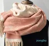 Scarves Winter Kitten Print Thick Poncho Warm Cashmere Scarf Hijab Women Double-sided Pashmina Shawl And Wrap Luxury Headscarves