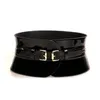 Ceintures Marque de mode décoration large ceinture en cuir couleur femme noir ultra large ceinture punk ceintures tout-match étanchéité à la taille 231201