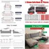 Chair Covers 1/2/3 Seater Seersucker Sofa Slipcover High Stretch Couch Cover Corner Protector Elastic Armchair Home Living Room