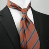 Bow Ties Fancy Fashion Tie Tie Men 8cm Business Stripe الرسمية اللباس الاحترافي النسخة الكورية من القهوة الملحقات العريس العريس