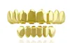 LuReen 4 Color Teeth Grillz 8 Top and 6 bottom Grillz Set With Silicone Molds Vampire Hip Hop Jewelry ccxx7965732