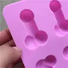 Stampi in silicone per pene sexy divertenti Stampo per torta 8 fori Vassoio per cubetti di ghiaccio Stampo per ghiaccio Stampi per cioccolato in silicone fai-da-te