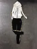 Kobiet dresowy scenariusz projektantki damski damski joggery biała z kapturem Top Fashion Fashion Jacket and Pants Dwuczęściowy set sprężyny jesienne spodnie 2 -częściowy zestaw damski ubranie