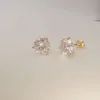 Sieraden Stud Earring Goud 14K Solid met Moissanite Diamond 5mm 6.5mm 7.5mm Aangepaste grootte KLASSIEKE Geelgouden oorbellen