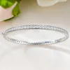 Choucong Pulsera de boda de marca única, joyería de lujo, 100% Plata de Ley 925 auténtica, pavé de moissanita blanca Natural, piedras preciosas de diamante, brazalete de fiesta para mujer, regalo