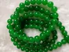 Asian 108 Natural Green Jade 8mm-14mm Beads Buddhist 108 Prayer Mala Necklace