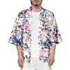 Męska odzież sutowa Kimono Płaszcz Mężczyzn Letni swetra Koszule Vintage Męskie szlafrok Zużycie odzieży japońska kurtka taoistowa szata Casual Yukata