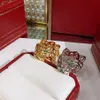 Dsicount Designer-Ring aus 925er-Sterlingsilber, ausgehöhlter Leopardenring, 18 Karat vergoldeter Schmuck für Damen oder Herren 4710038