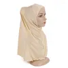 Ethnic Clothing 7-12Y Kids Girls Hijab Muslim Instant Scarf One Piece Amira Overhead Headscarf Islamic Wrap Shawls Pull On Ready Made To