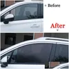 Car Sunshade PVC Side Window Shield ملصقات DIY Sun Shades Film Protects ER Accessories Accouns Drop Dression Automobiles Motor Sycloycl OT3DL