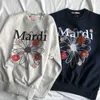 Sweat-shirt à capuche pour femmes, Mardi 23, Niche coréenne, fleur colorée, marguerite, col rond, imprimé, ample, printemps et automne