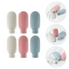 Bouteilles de rangement 6 pièces, conteneur de voyage en Silicone, Gel douche, revitalisant, produits de toilette, maquillage, articles de toilette, emballage rechargeable