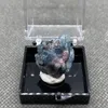 Gevşek değerli taşlar doğal yakut ve akuamarin kristal çiğ taş cevheri örnekleri kutusu boyutu: 35 35 35mm