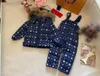 New designer baby Down set winter kids clothes Size 0-12 boys girls Hooded jackets and Backstrap down pants Nov25