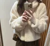 2024 New Women's Fur Fur integrated mink fur coat for women's coat, environmentally friendly imitation fur short woolen coat