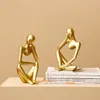 Decorative Objects Figurines Nordic Art Abstract Thinker Statue Modern European Style Resin Handmade Craft Desktop Decoration Sculpture Ornaments 231130