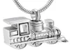 IJD10001 Stainless Steel Train Cremation Urn Pendant Necklace For Women Men Memory Keepsake Cremation Jewelry Hold Ashes1777713