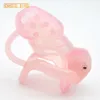 New CHASTE BIRD Cock Cage Penis ring Male Standard barbed Silicone Cage With fixed Resin Ring Chastity Device Adult Sexy toys A363-1