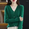 Kadın Sweaters 22 Sonbahar ve Kış Saf Kaşmir Kazak Kadınlar V YALA HARDIGAN KABLI YÜR KISA KISA CATE JACQUARD ALL MACK