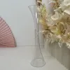 10 pezzi di vaso acrilico a forma di tromba centrotavola per tavolo di nozze, festa per eventi, fiore delicato, piombo per la decorazione domestica