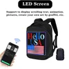 Sac à dos pour ordinateur portable étudiant avec affichage LED DIY Mode Sac à dos de voyage étanche à l'épaule Hommes Femmes Cadeau avec panneau LED coloré et fonction programmable