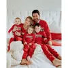 Família combinando roupas 2023 anos roupas pijamas de natal conjunto mãe pai crianças bebê macacão macio sleepwear olhar 231201