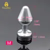 New CHASTE BIRD New Male Female Metal Stainless Steel Electro Butt Plug Chastity Sexy toys BDSM A349