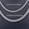 Chains Vintage Stainless Steel Necklace For Men Silvery Color Highly Polished Cuban Link Chain Single Circular Metal Trendy Accessories