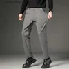 Men's Pants Winter Elastic Set Men's Thick Business Pants Solid Color Slim Fit Ankle Length Casual Formal Office Men's Trousers Men's Plus Size 28-38 Q231201