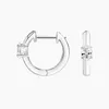 Stud Earrings S925 Sterling Silver Jewelry Uma Oval Diamond Hoop (1/2 Ct. Tw.)